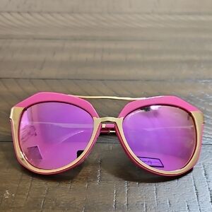 MCM Women's Sunglasses in Pink and Gold